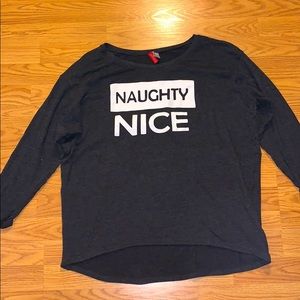🎅Christmas “Naughty Nice” soft oversized top